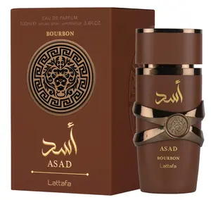 Lattafa Asad Bourbon for Unisex Eau de Parfum Spray, 3.4 Ounce / 100 ml