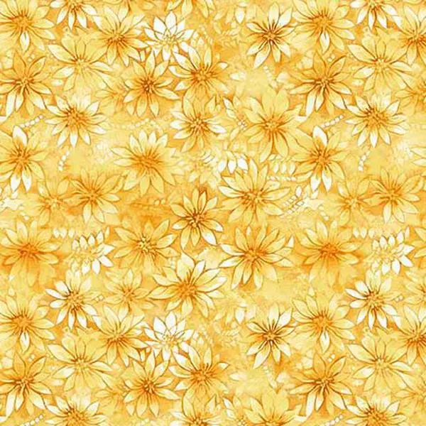 Fabric QT Melon Flower Blender Sunflower Serenade by the Quarter Yard 31807-O