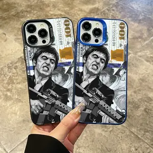 Phone Case for iPhone 17/16 Pro Max 15 Plus 15 14 13 12 11 XR XS Creative Scar Face Painted Pattern Full Body Protection Anti-Scratch PC Smartphone Cover