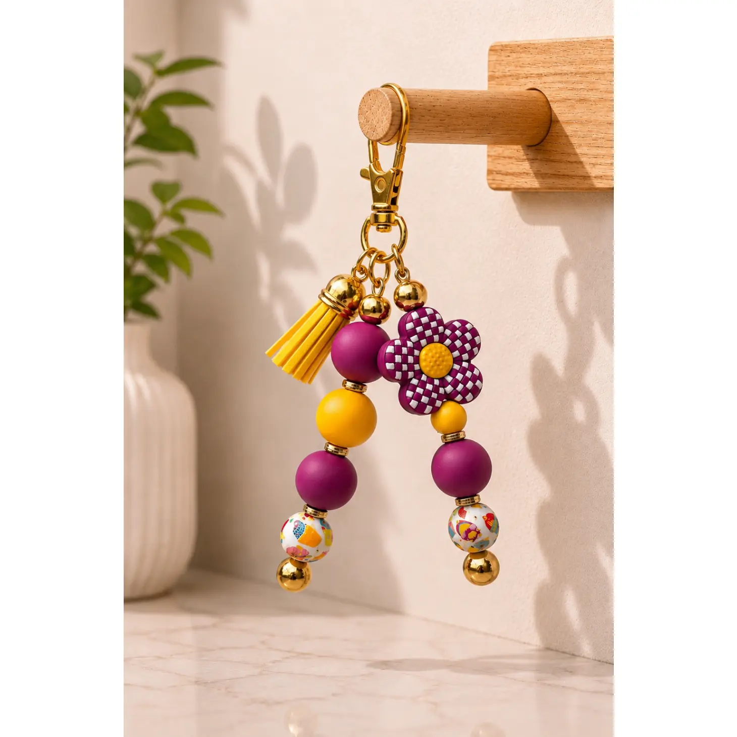 Marigold Memory Bag Charm | Beads of Hope T1D – Handmade Silicone Bead Bracelet