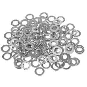 100 count 1/4" Stainless Flat Washers, 1/2" Outside Diameter, 0.055" Thickness, 18-8 (304) Stainless Steel Washers, Metal Washers, Flat Washers for  Screws