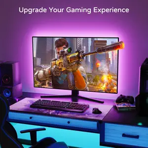 (5 meters) (10 meters) (20 meters) Intelligent Bluetooth LED Light Strip Kit - Flexible multi-color lighting with USB controller, suitable for TV backlighting, bedrooms, and Diwali celebrations.