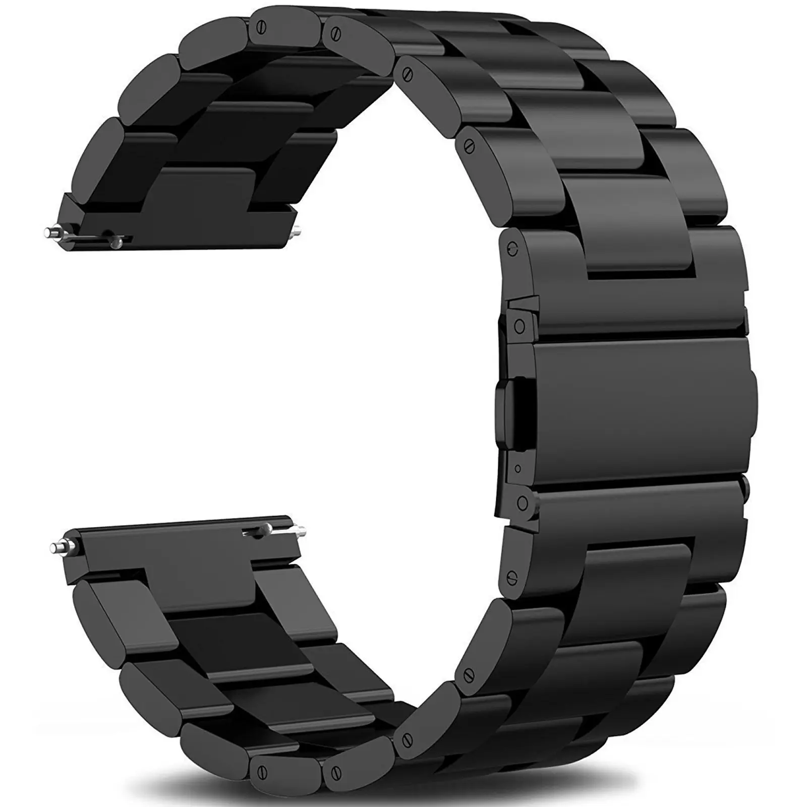 Men's 22mm Heavy-duty Metal Watch Strap - Stainless Steel Adjustable Watch Bracelet, Double-lock Deployant Clasp, Heavy-duty Metal Resists Daily Wear, Everyday Smartwatch Accessories, Versatile Strap with Tool