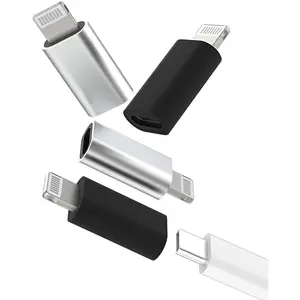 4Pack,USB C Female to Lightning Male Adapter,USB-C to Lightning Adapter,Lightning to USB C,Type C Cable Charger Adaptor for Apple iPhone 12 11 Mini PRO MAX XS XR X SE2 7 8Plus Ipad AIR USBC Charging