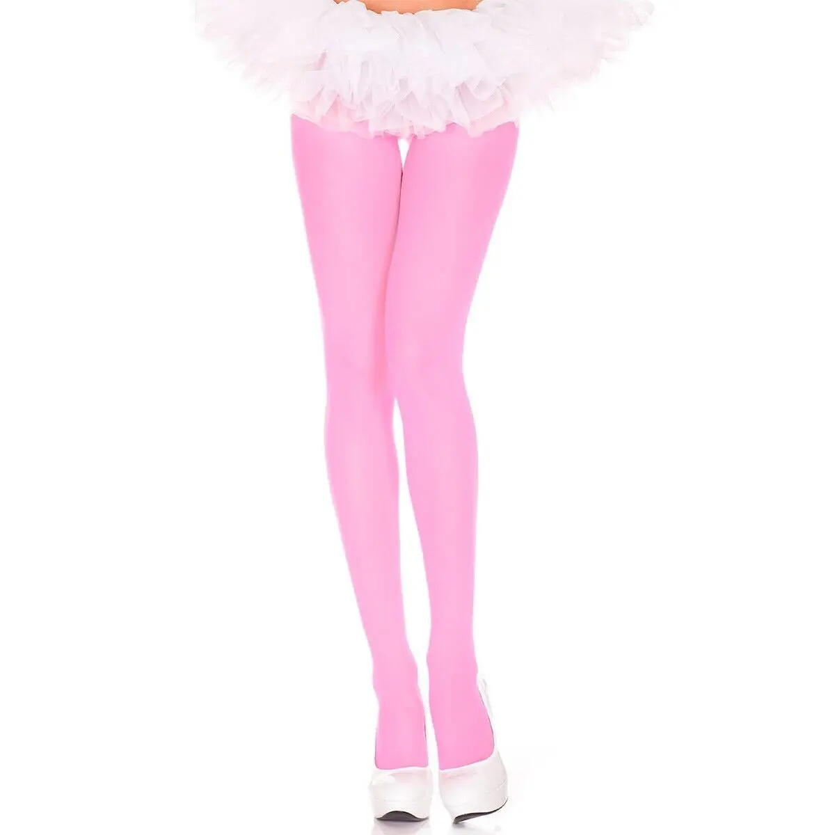 212 MAIN Men's Sky Hosiery 747-DOLL Pink Opaque Nylon Tights, 1 Size, Fits Most, Full Length
