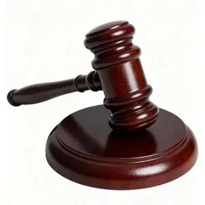 Wooden Gavel and Sound Block Set Loud Clear Strike Judge Gavel for Meetings Auctions HOA Mock Trials Lawyers Judges Premium Gift (red)
