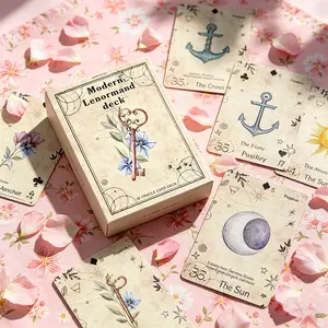 36 Modern Lenormand Oracle Cards, Fun Divination Card Game for Friends and Family, Festive Party Paper Games, Desktop Card Set, Card Game Sets