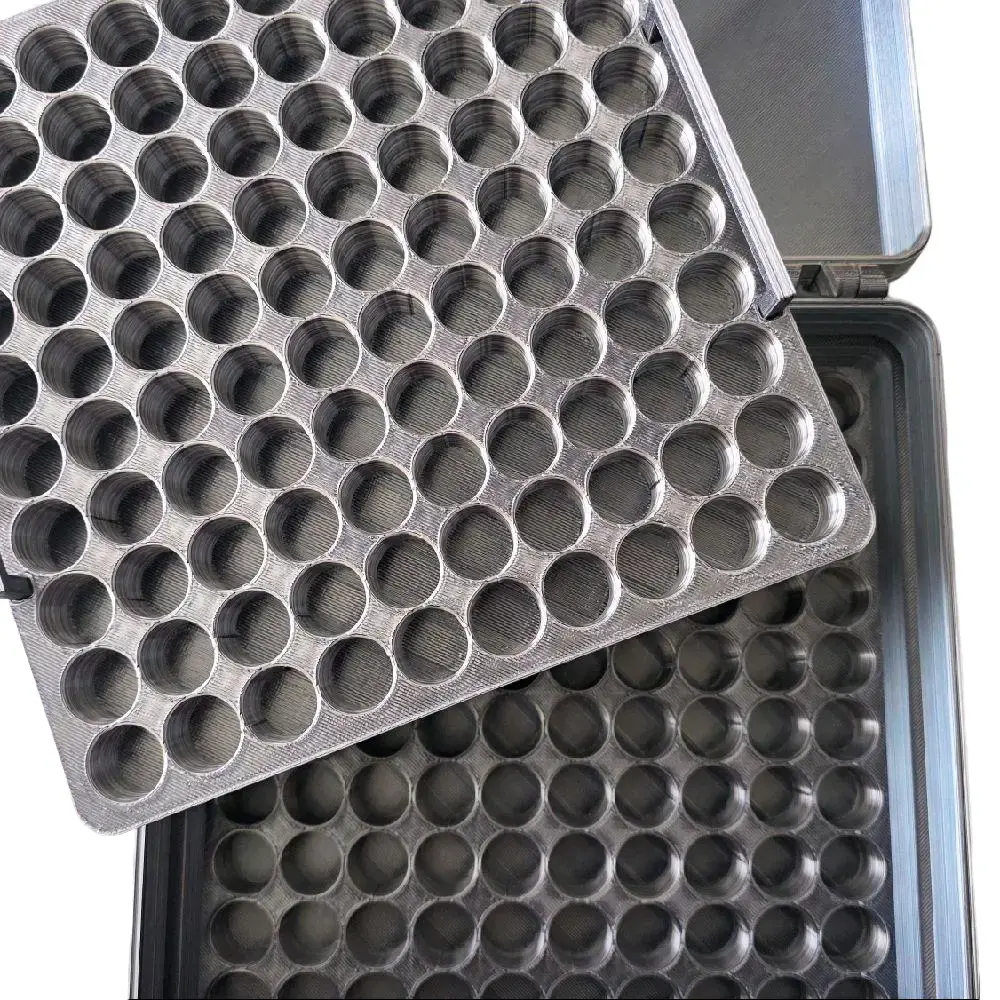 200 vial 3ml vial peptide storage case with removable insert with handles