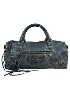 Pre-owned Balenciaga leather Shoulder Bags Vintage Dark Blue Classic City Bag