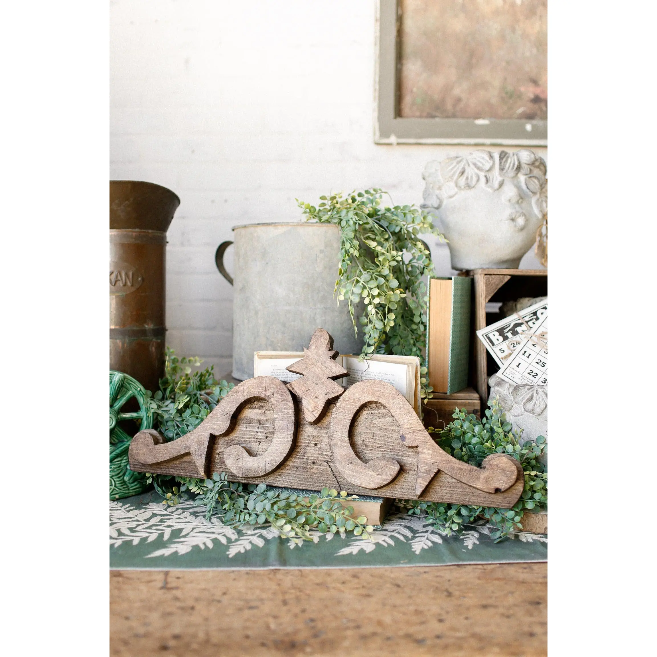 Hand-Carved Wood Door Trim Piece