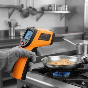 Industrial Portable Laser Thermometer Gun for Cooking, Digital Cooking Thermometer, Auto Repair, High Precision Instant Read Digital Infrared Thermometer, Non-Slip Durable for Engine Electrical Maintenance