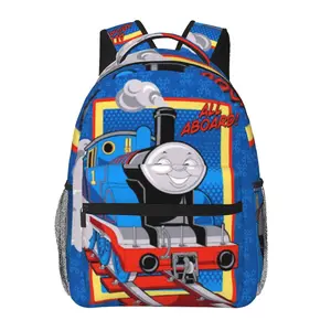Men's Thomas & friends Backpack Durable Lightweight Thomas the train Laptop Backpack Casual Travel Daypack with Thomas Fashion Pattern for Friends Colleagues & Family