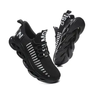 GSLMOLN Men's Ultra-light Textured Design Color-block Lace-Up Trainer Casual Twist Sole Comfortable Sports Running Shoes for Outdoor or Daily Wear Slip Resistant Fathersdaygift Super Breathable Mesh Vamp Lightweight Soft Comfortable Wash resistance outdoo