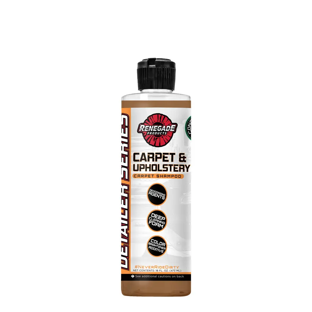 Renegade Products Carpet & Upholstery Shampoo 16oz – Deep Cleaning Interior Foam Cleaner for Seats, Mats & Fabrics Renegade Products Carpet & Upholstery Shampoo 16oz – Deep Cleaning Interior Foam Cleaner for Seats, Mats & Fabrics