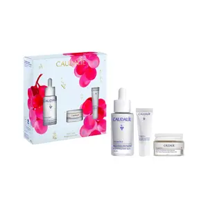 Caudalie Vinoperfect Brightening Routine for Dark Spots & Uneven Skin Tone HOL25 - Hydrating Serum, Eye Cream, Niacinamide Moisturizer Gift Set