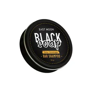 East Moon Men's Shampoo Soap - Cleans hair, nourishes and moisturizes, makes hair black, shiny and healthy, a men's hair care shampoo soap