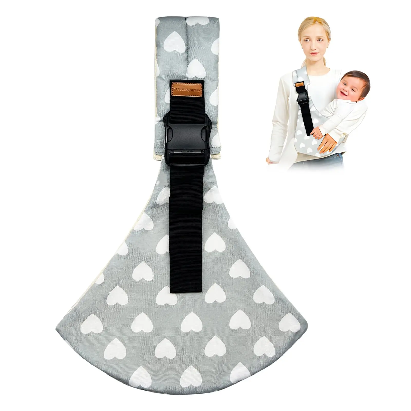 Breathable Lightweight Front Sling Baby Carrier - All-Season, Reinforced Back & Lumbar Cushion, Effortless Donning, Stable Wrapping, Safe Cozy Solution for 7-45lbs Kids, Breathable Carrier, Lightweight Carrier