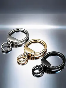 5 Pcs Spring O Ring, Round Spring Snap Hooks Swivel Ring Clips Buckle for Bags Belts Purses DIY Accessory Bag Charms Bag Accessories