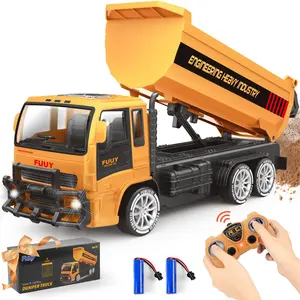 2.4G Rechargeable RC Dump Truck Engineering Vehicle Set Six-channel Simulation Engineering Dump Truck Kids Toys Vehicle