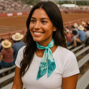 Green Western Skinny Mini Wild Rag Scarf / Cowgirl Necktie #TW135
