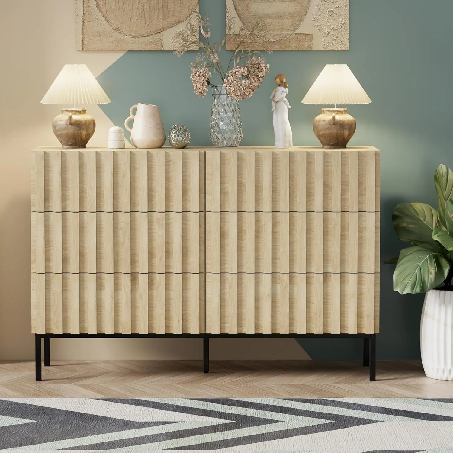 Ivory White （6 Drawer Dresser）