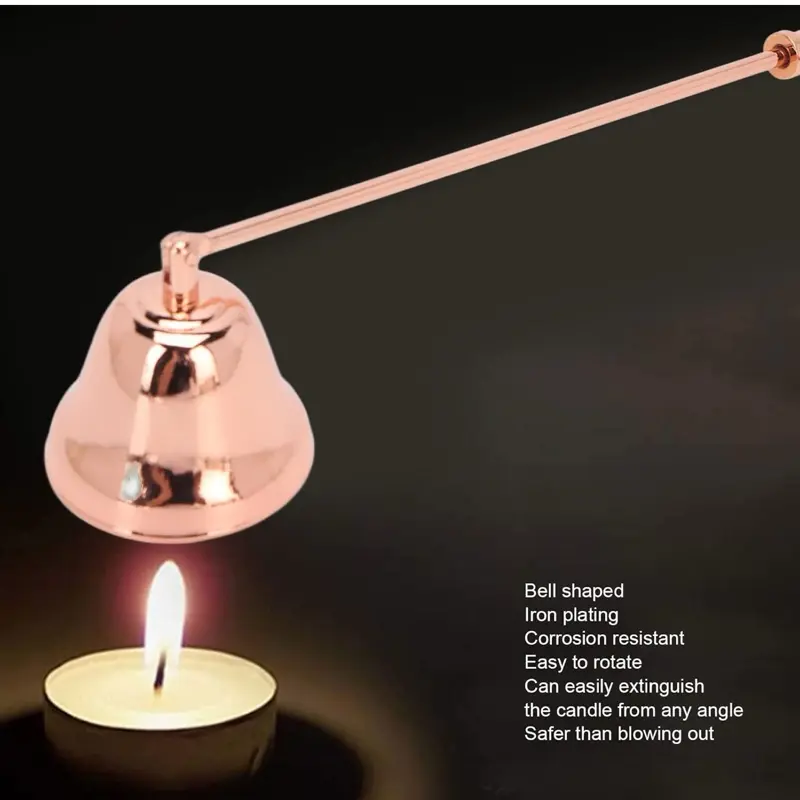 Rose Gold Stainless Steel Candle Snuffers- Easier Access and Safer Way to put out a Candle, Very Handy! Decor Ornaments