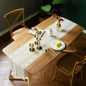 European Luxury Floral Lace Table Runner-Rectangular Tablecloth for Dining,Coffee & TV Stands,Christmas Home Decor with Intricate White Pattern,Nordic Pastoral Lace Table Runner,cotton Household Dining Table Cloth,square Tablecloth for Wedding Decoration