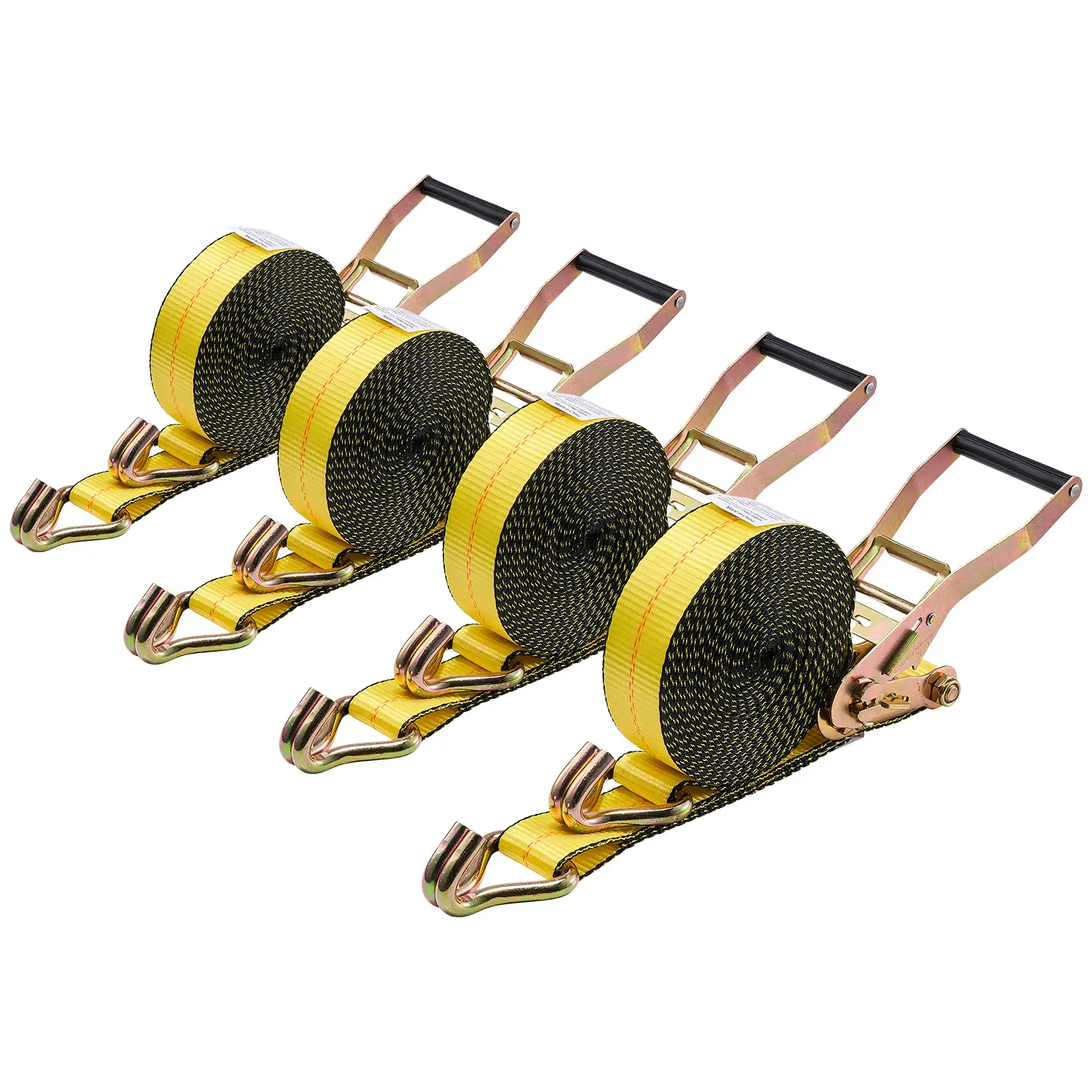 【Summerfinds】VEVOR Heavy Duty Cargo Trailer Straps, 2 in x 30 ft, 10000 lbs Break Strength, Double J-Hook, 4-Pack with Carry Bag for Moving, Motorcycles