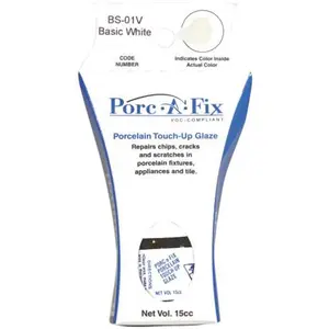 212 MAIN Porc-A-Fix Basic White Porcelain Chip Repair Kit - 1-Step Fix for Porcelain Surface Damage, One-Step Fix