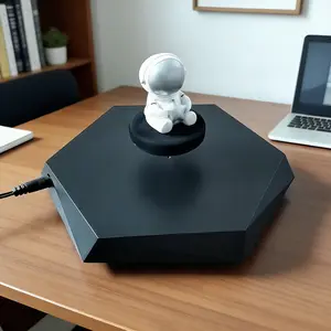 Levitating Display Stand,Magnetic Floating Display with Stand for Toys,Figures,Miniatures,360 Degree Automatic Rotating Stand,Levitating Decor for Home & Office,Birthday Gift,Christmas Gift,Futuristic Gadgets,Black