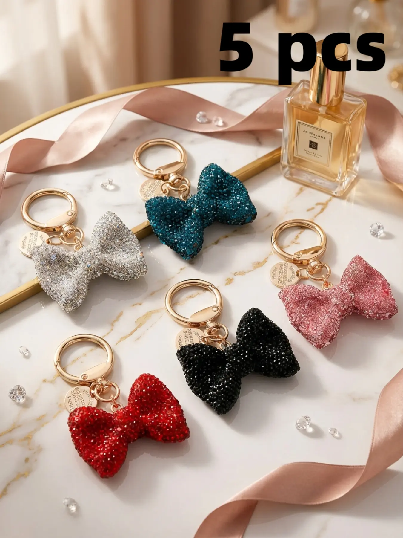 Mother & Child Multicolor Bow Keychains, Key Holders, Perfect for Women and Kids, Ideal for Bag Charms, Car Keys, Phone Chains, Holiday Surprise Gift