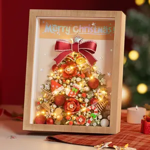 Christmas Tree Frame Building Block Toy, Small Part DIY Christmas Decoration, Creative Model Kit for Boys & Girls, Holiday Gift Idea