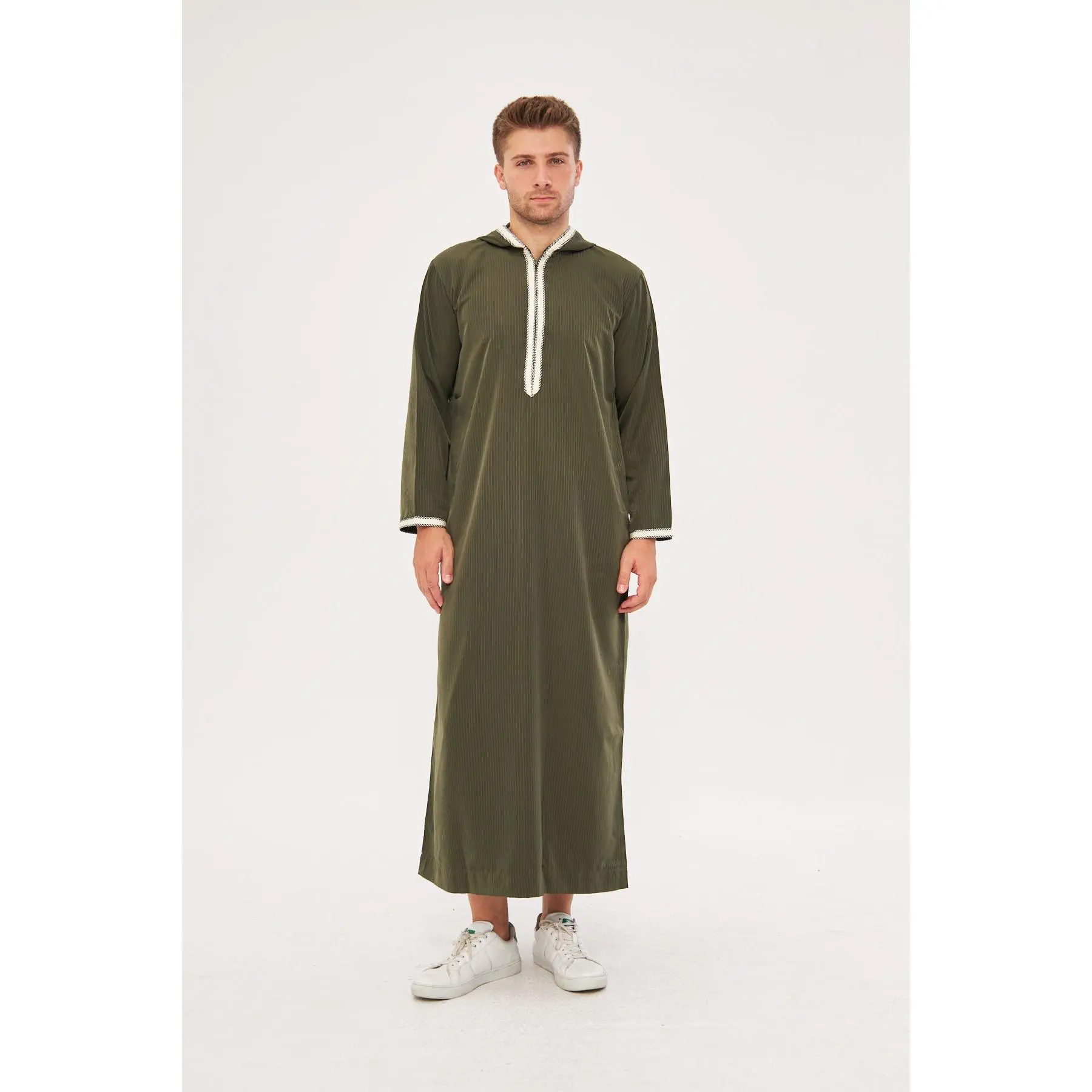 Daddy & Me - Moroccan Long Sleeve Thobe - Dark Green