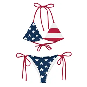 USA American Bikini, Made in USA, 4th of July American Flag Bikini, Blokette Aesthetic, Women's Bikini, Gift For her