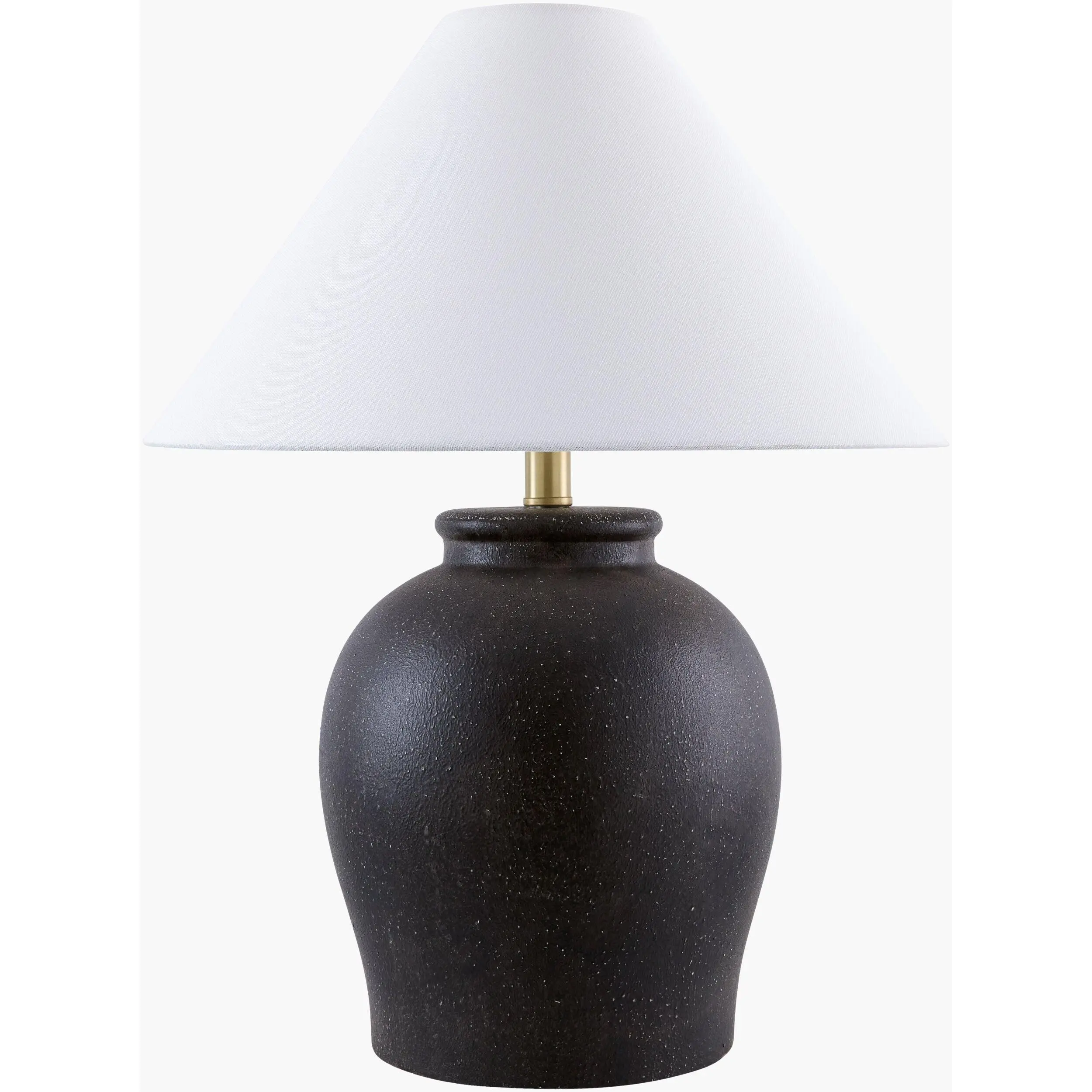 Soft Charcoal Traditional Table Lamp with linen details for bedside or console tables