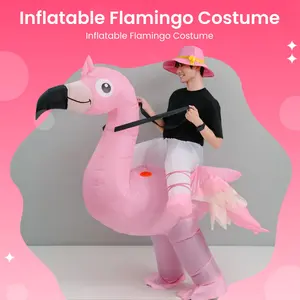 Funny Flamingo Inflatable Costume, Perfect for Halloween & Cosplay Parties, Eye-Catching Skeleton Design, Ideal for Halloween Celebrations