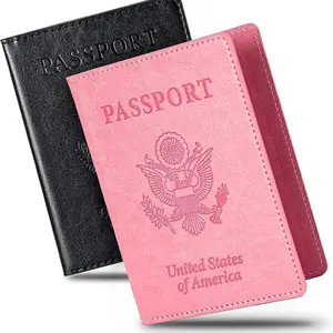 2-Pack Passport Holders – Ultra Slim PU Leather Passport Wallets for Men and Women, Travel Passport Covers