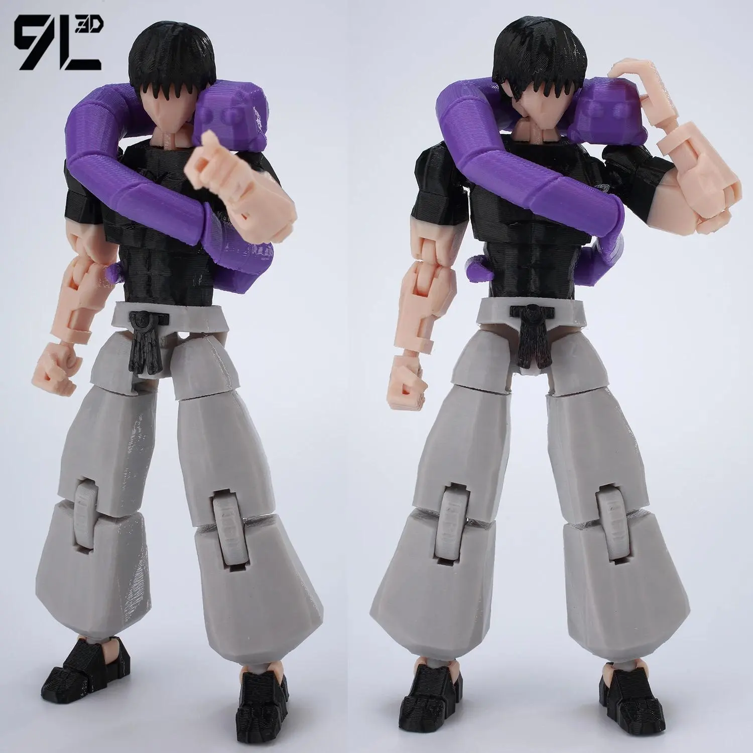 Jujutsu Kaisen Fushiguro Toji 3D Printed Action Figure - 9L, 30+ Points of Articulation, Approximately 14 cm/5.5 Inches, Multi-Jointed Poseable Figurines for Collectors, Home & Party Gift Ornament Toy