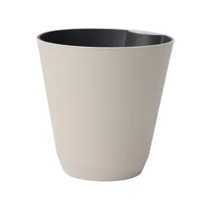 14 in. Beige Resin Self-Watering Planter Eco-Friendly & Durable for Indoor Plants with Funnel System & Water Reservoir