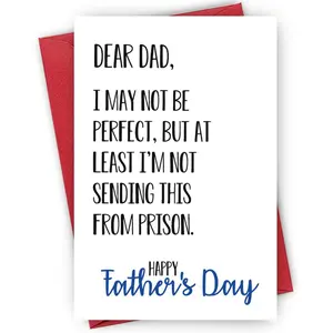 Happy Father's Day Card, Funny Father's Day Greeting Card, Perfect Gift for Dad, Grandpa, Or Father Figure, Party Supplies
