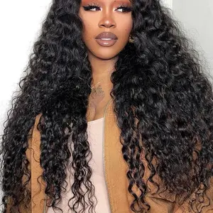 Deevine Tress VIRGIN HAIR Glueless Deep Wave, HD Lace Wig 6x6, 24" Soft Full Defined Curls Beginner Friendly Invisible Melt for Everyday Glam 180% Density Voluminous Body Lace Closure Wig Human Wig Hair