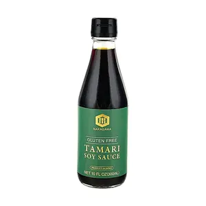 NAKAGAWA JOZO Gluten-Free Soy Sauce 300ml - 100% Fermented Soybeans, Wheat-Free, Perfect for Sashimi & Dumplings