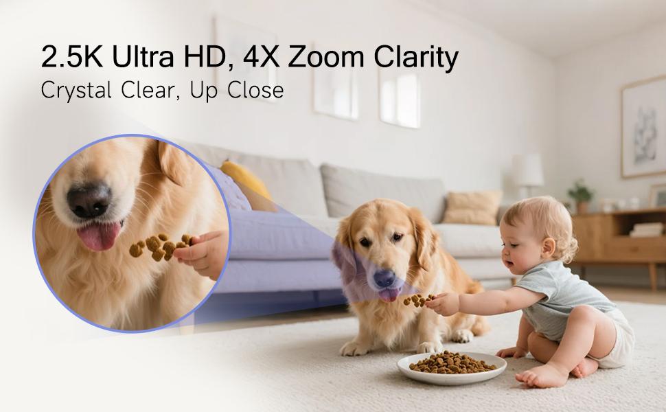 CINMOORE 2.5K Pet/Baby Indoor Security Camera, No Subscription, Person & Pet Detection, PTZ WiFi Baby & Pet Monitor, Full Duplex Two-Way Audio, Color Night Vision, SD Card Local Storage CINMOORE 2.5K Pet/Baby Indoor Security Camera, No Subscription, Person & Pet Detection, PTZ WiFi Baby & Pet Monitor, Full Duplex Two-Way Audio, Color Night Vision, SD Card Local Storage