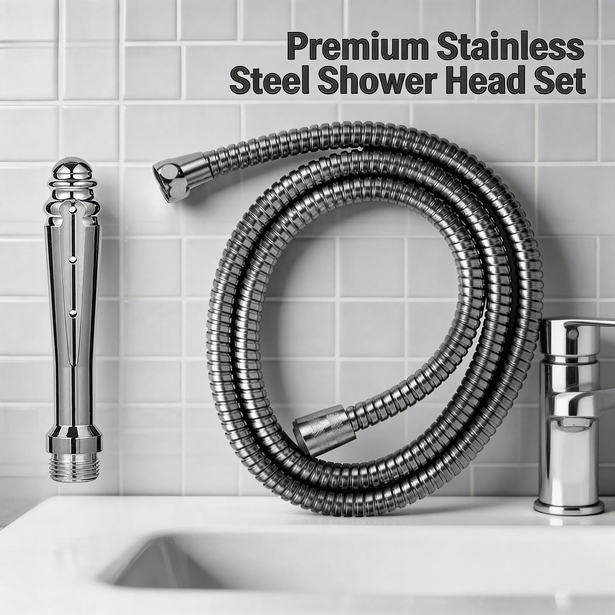 Metal Handheld Shower Head, Bathroom Faucet Accessories, Faucet Sprayer Attachment, Private Cleaning Nozzle, Easy Installation, Home Bath Shower, Bathroom Supplies, Shower Head Set, Handheld Showerheads
