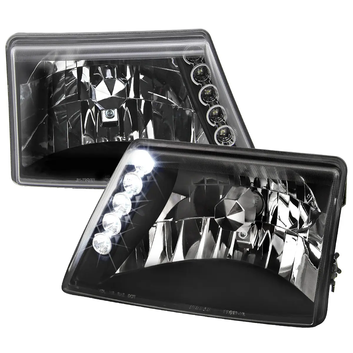 1998-2000 Ford Ranger Factory Style Headlights (Matte Black Housing/Clear Lens) 1998-2000 Ford Ranger Factory Style Headlights (Matte Black Housing/Clear Lens)