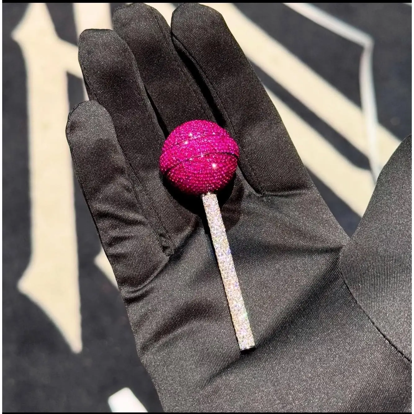 [ICE HUE] 18K Gold Vacuum Plated Copper Lollipop Pendant Necklace with 5A+ Sri Lanka Zircon, Miami-Italy-Mexico & Micro Inspired, for Women, Adults' Accessories, Meaningful Gift, Classic-Hip Hop-Simple-Sporty Styles, Daily Wear Casual Fashion, Necklaces F