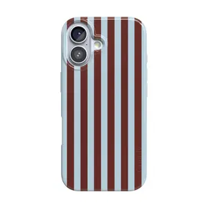 Casely iPhone 17 Case | Sunday in Brooklyn | Blue Stripes | Compatible with MagSafe | Classic Ultra Thin Design