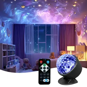 7 Color Water Wave Projection Night Light, Magic LED Lighting with Remote Control, USB Powered, Perfect for Bedroom Living Room Party Home Decor