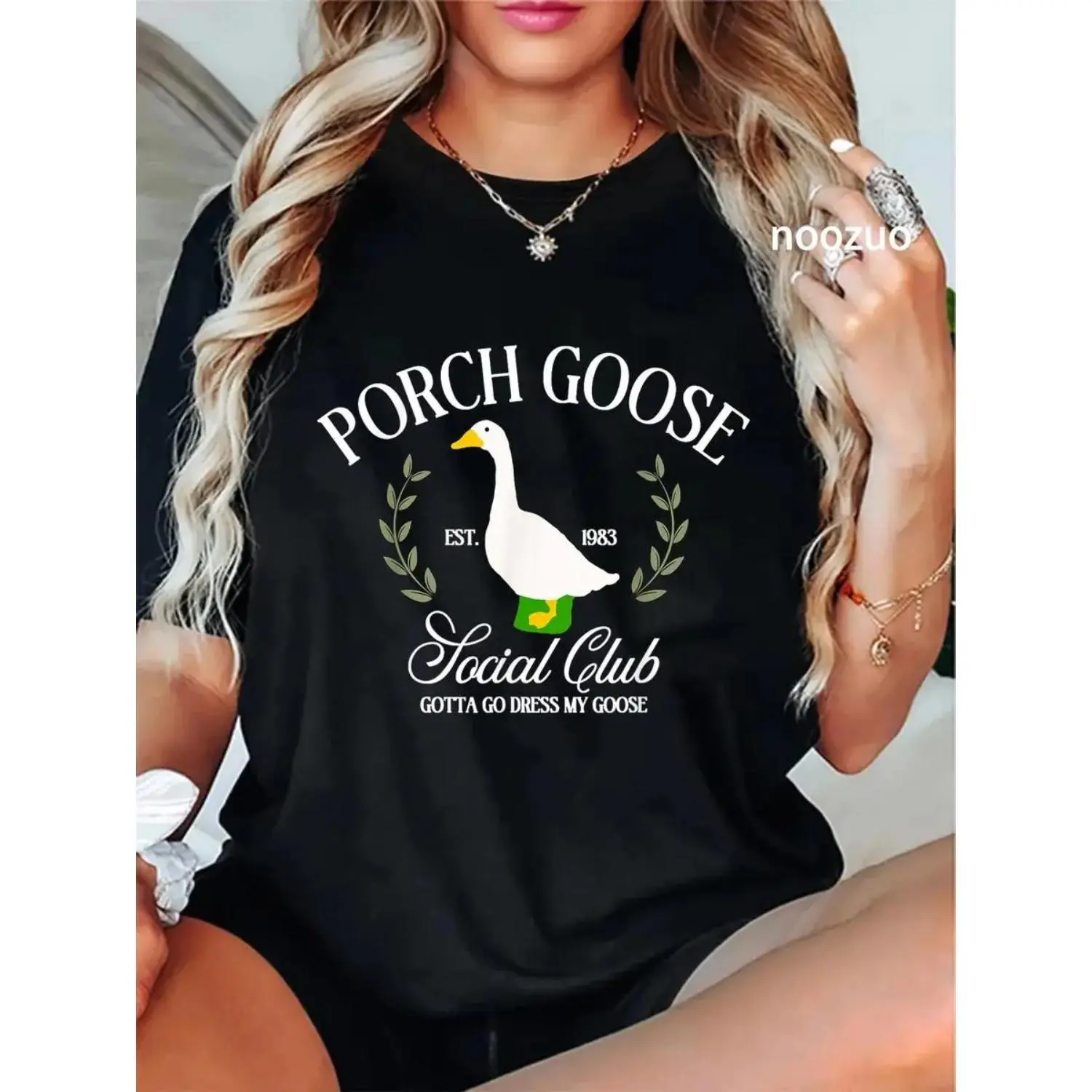 100 Percent Cotton Unisex Porch Goose Social Club Gotta Go Dress My Goose Silly Goose Tee