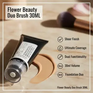 FLOWER BEAUTY Erase Everything Sheer Tint UF1 Ultimate Foundation Duo Brush 30ml